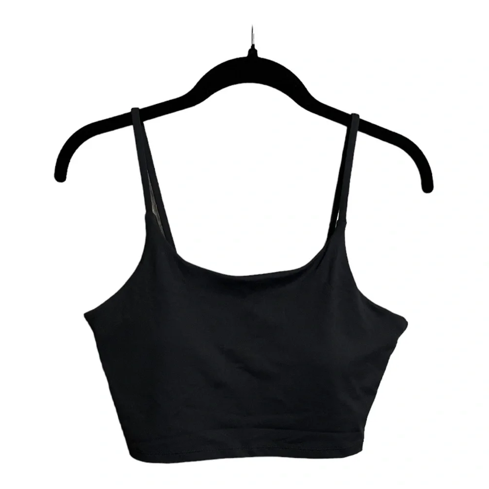 Halara Basic Padded Workout Cropped Tank Top in Black Size L NWT - Picture 2 of 5